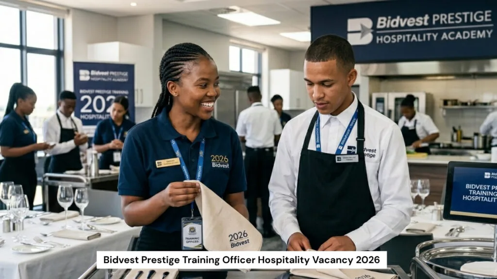 Bidvest Prestige Training Officer Hospitality Vacancy 2026